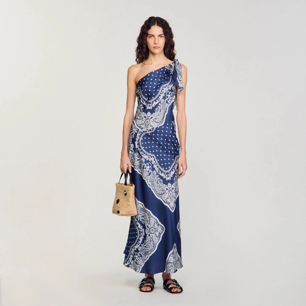Orlana BANDANA-PRINT MAXI DRESS - Picture 1 of 7